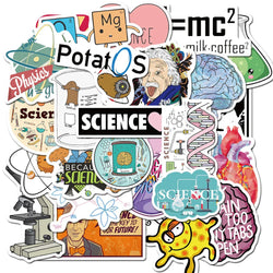 Science Lab Stickers Waterproof Decals for Students - 10/30/50PCS (Online Order Only)