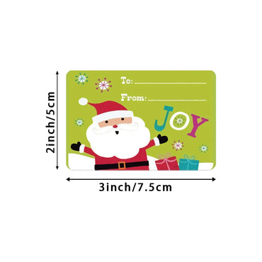 250pcs/roll 6 Designs Adhesive Christmas Gift Name Tags Present Seal Labels Christmas Decals Gift Package XMAS Sticke 2*3inch (ONLINE ORDER ONLY)