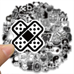 10/30/50/100pcs Cool Fashion Brand Logo Stickers Decals Skateboard Guitar Bike Laptop Motorcycle Luggage Car Waterproof Sticker (ONLINE ORDER ONLY)