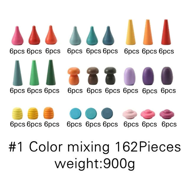 Rainbow Wooden Loose Pieces (ONLINE ORDER ONLY)