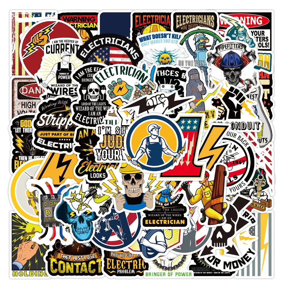 Welding Stickers Decals 10/30/50pcs Waterproof for Helmet, Skateboard, Car, DIY (ONLINE ORDER ONLY)