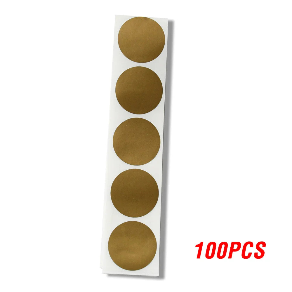 50-300Pcs/Roll Golden Scratch Off Stickers Round Shape Labels Sticker DIY Handmade For Game Scratch Sticker Labels Stationery (ONLINE ORDER ONLY)