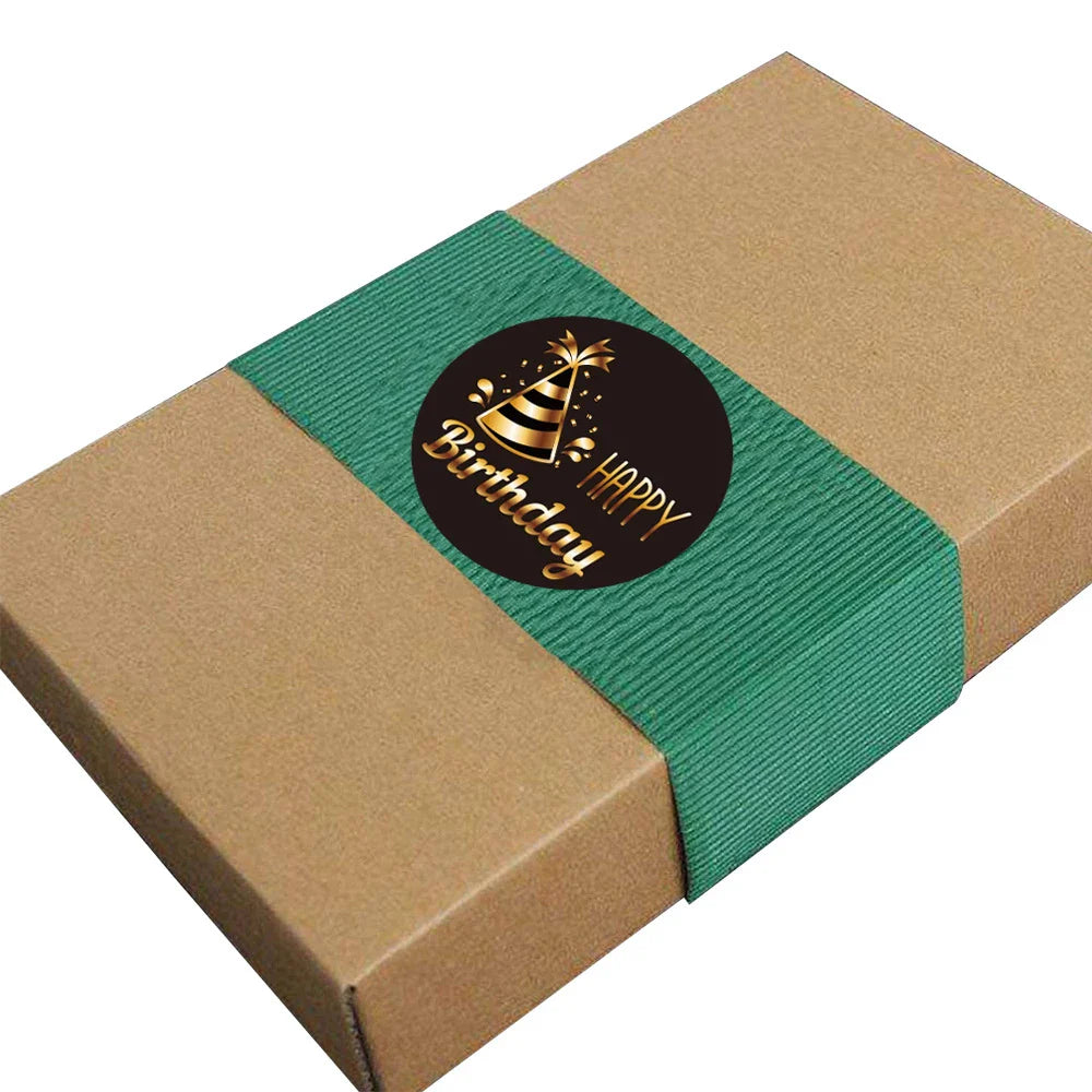 100-500pcs Happy Birthday stickers Gift packaging Sealing Label DIY Party decoration Self-adhestive Handmade Stationery Sticker (ONLINE ORDER ONLY)