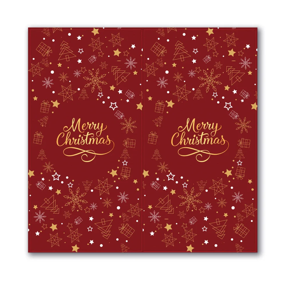 10-50pcs Merry Christmas Stickers 5*10cm Red Christmas Gift Decor Seal Stickers Cute Santa Stickers Stationery Supplies (ONLINE ORDER ONLY)