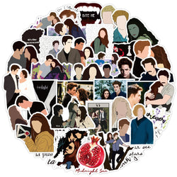 Twilight Saga Stickers Set: Waterproof Laptop, Luggage, Bike, DIY Graffiti Toy (Online Order Only)