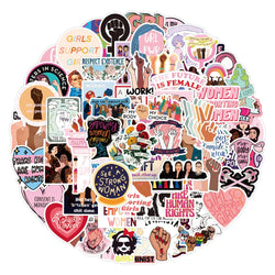 10/50/100PCS Girl Power Feminist Stickers Laptop Skateboard Phone Water Bottle Bike Waterproof Graffiti Sticker Decal Kid Toy (ONLINE ORDER ONLY)