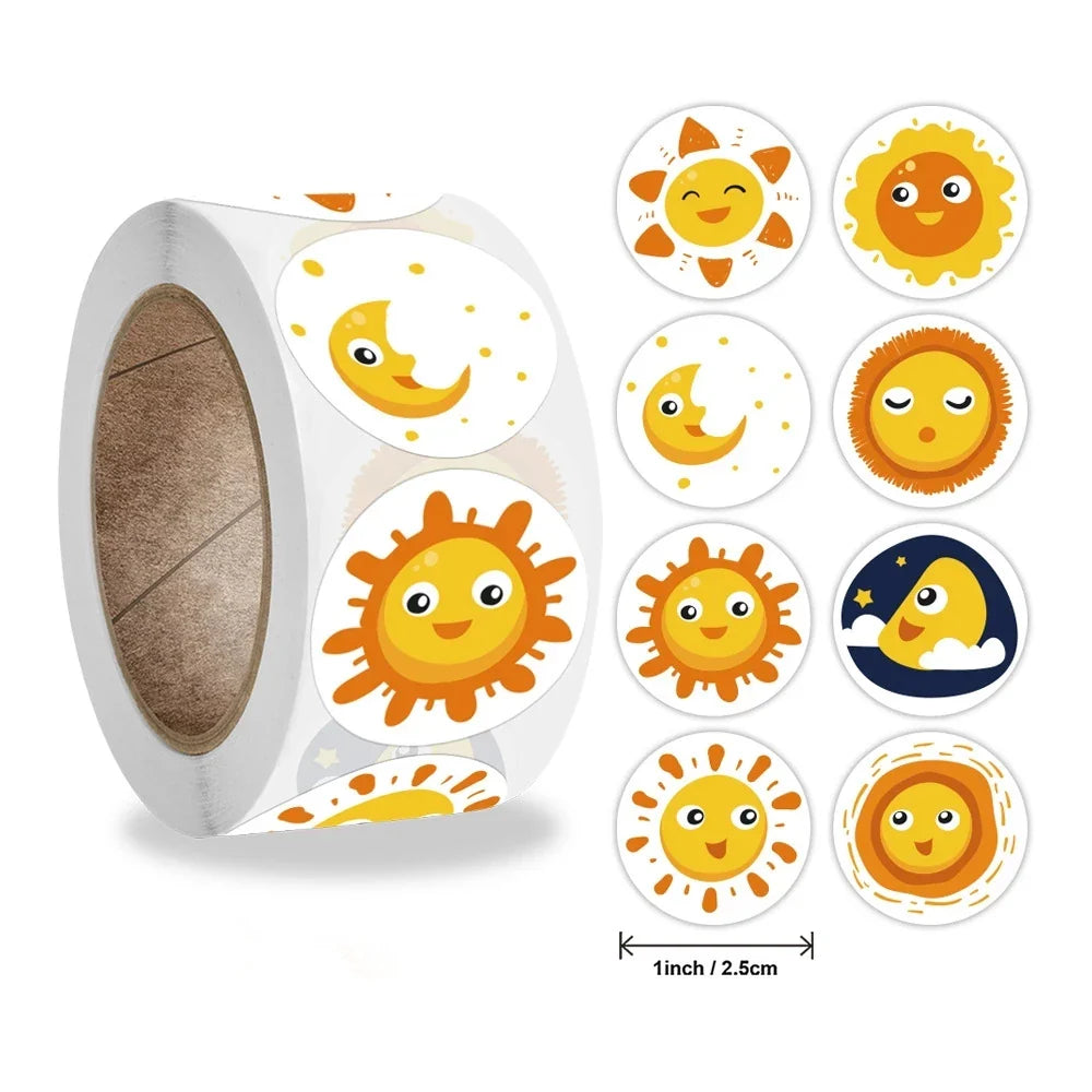 Yellow Lemon Sticker 500 Pcs/roll For Kids Reward Sticker Fruit LabelsThank You Sticker Kids Toys (ONLINE ORDER ONLY)