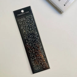 Gold Silver Butterfly Heart Cherry Series Stickers Korea Ins Hand Account Creative DIY Deco Material Stickers Stationery (ONLINE ORDER ONLY)