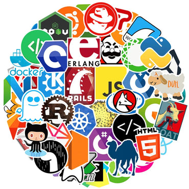 10/30/50/100pcs Programming Graffiti Stickers DIY Phone Car Laptop Helmet Skateboard Computer Waterproof Sticker Decals Kid Toy (ONLINE ORDER ONLY)