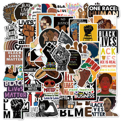 Black Lives Matter Stickers Pack - Waterproof Decals for Luggage, Fridge, Laptop (Online Order Only)
