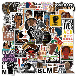Black Lives Matter Stickers Pack - Waterproof Decals for Luggage, Fridge, Laptop (Online Order Only)
