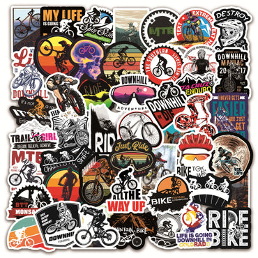 10/50/100pcs Outdoor Bicycle Stickers MTB Graffiti Sticker for Mountain Bike Riding Luggage Car Helmet Box Suitcase Cool Sticker (ONLINE ORDER ONLY)