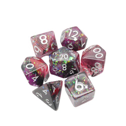 Heart's Content - 7 Piece DnD Dice Set | Acrylic RPG Gaming Dice (ONLINE ORDER ONLY)