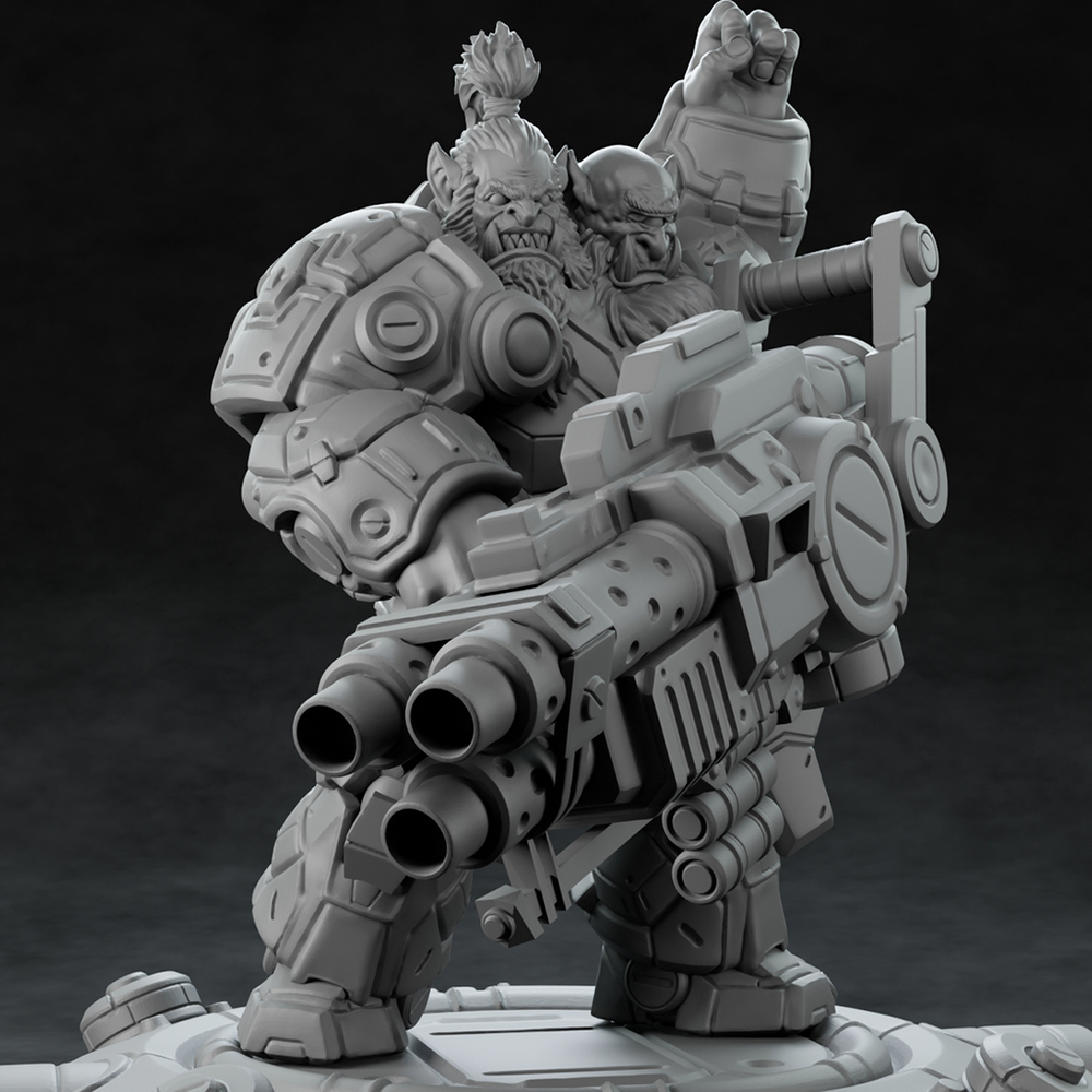 3D Printed Nafarrate Heavy Orc Set Space Orcs 28 32 mm D&D (Online Only)