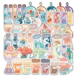 Cartoon Drink Graffiti Stickers Pack - Aesthetic Decals for Kids, Scrapbook, Phone, Laptop, Luggage, Bike (ONLINE ORDER ONLY)