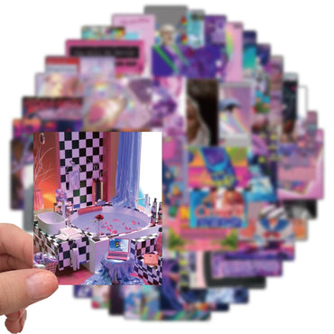 10/30/50pcs Ins Vaporwave Cool Stickers Aesthetic Graffiti DIY Phone Scrapbook Laptop Luggage Skateboard Sticker Decals Kids Toy (ONLINE ORDER ONLY)