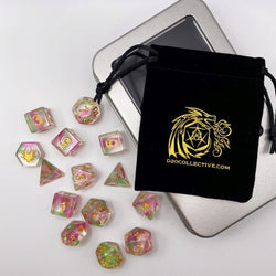 Hedronic Serenity - 14 Piece DnD Dice Set | Acrylic RPG Gaming Dice (ONLINE ORDER ONLY)