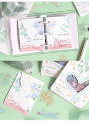 45pcs/pack Cute Flower Ribbon Decorative Stationery Stickers kawaii dog Scrapbooking DIY Diary Album Stick Lable (Online Order Only)