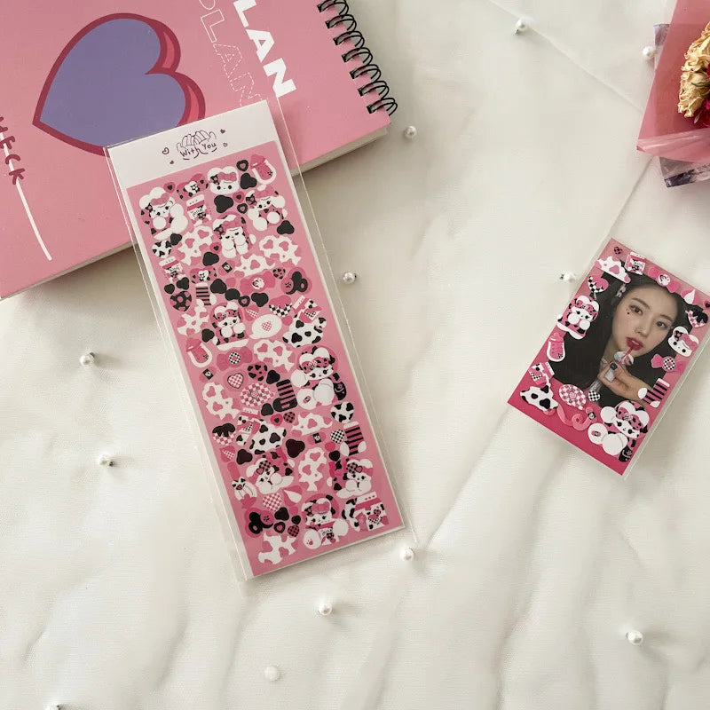 Sweetheart Rabbit Stickers Scrapbooking Decorative Sticker Hand Account DIY Diary Album Stick Label Kawaii Korean Stationery (ONLINE ORDER ONLY)