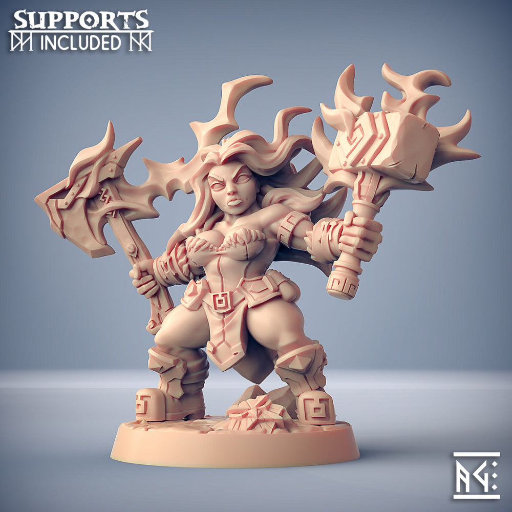 3D Printed Artisan Guild Helga Windfury Dwarven Oathbreakers 28mm 32mm (Online Only)