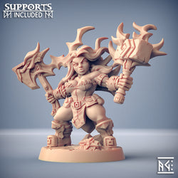 3D Printed Artisan Guild Helga Windfury Dwarven Oathbreakers 28mm 32mm (Online Only)