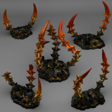 3D Printed Fantastic Plants and Rocks Hell Chain Claws 28mm - 32mm D&D Wargaming (Online Only)