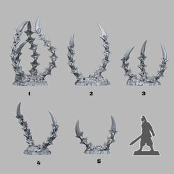 3D Printed Fantastic Plants and Rocks Hell Chain Claws 28mm - 32mm D&D Wargaming (Online Only)