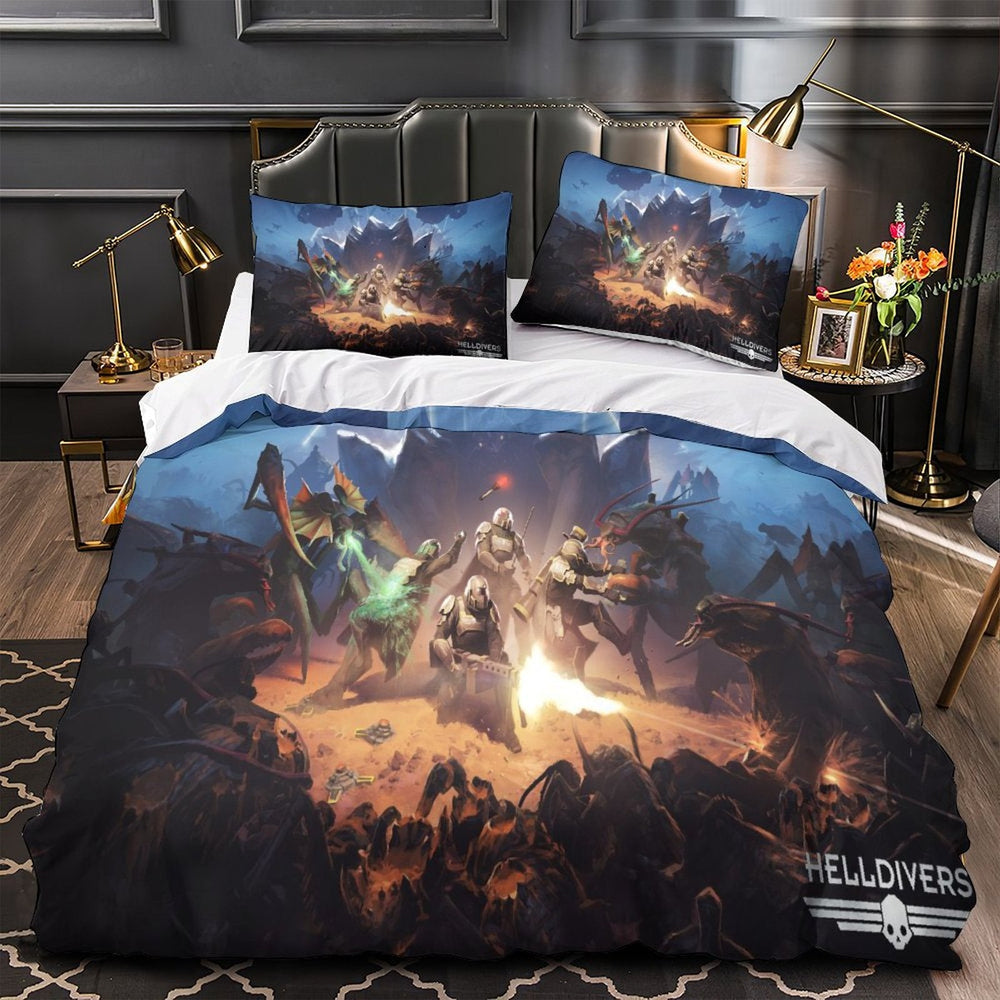 Helldivers 2 Bedding Set Duvet Cover Without Filler (Online Order Only)