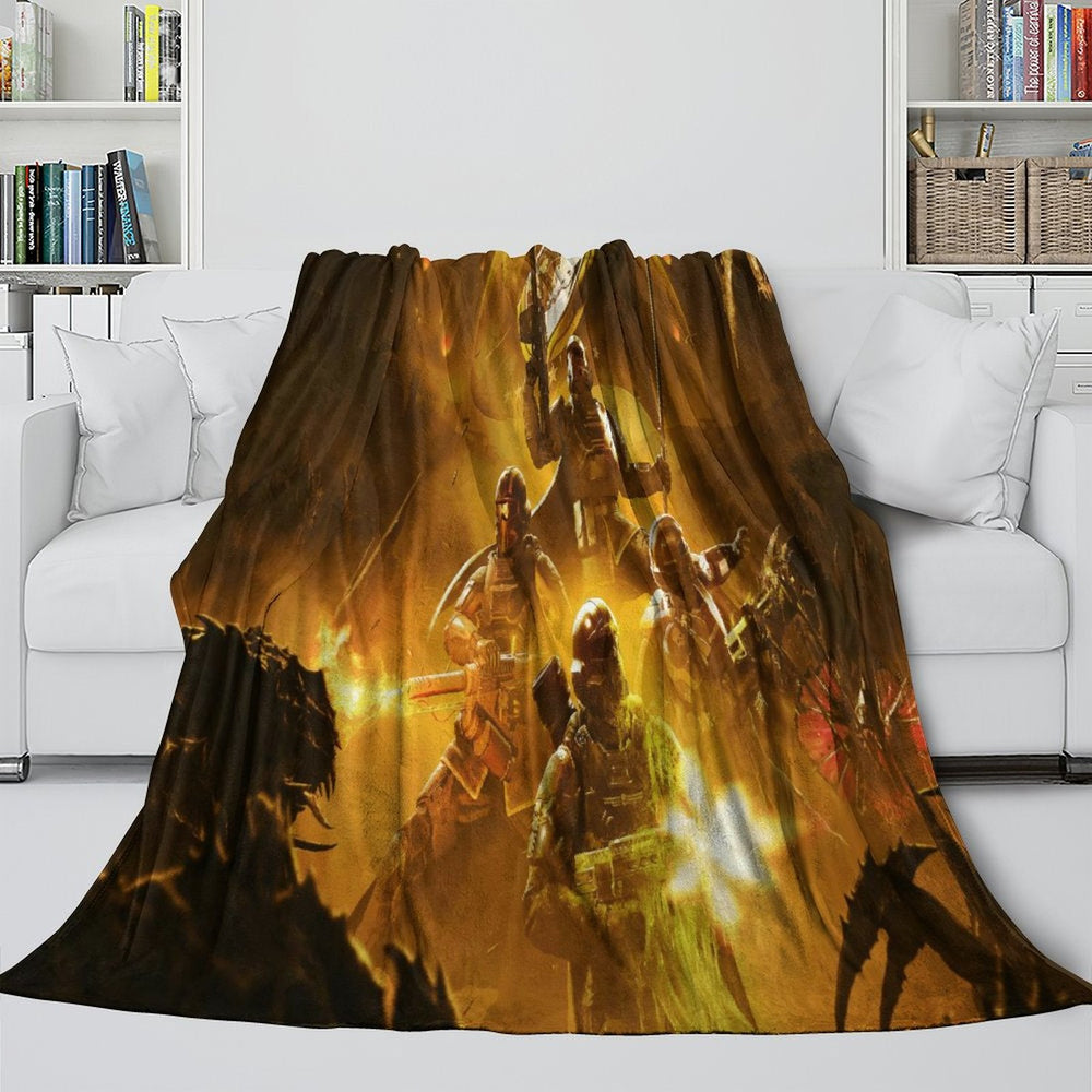 Helldivers 2 Blanket Flannel Fleece Throw Room Decoration (Online Order Only)