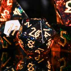 PRE-ORDER || Hellish Rebuke Sharp-Edged Resin Dice Set