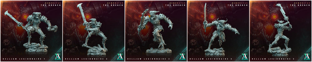 3D Printed Archvillain Games Demonstar The Breach - Helljaw Legionnaire 28mm 32mm D&D (Online Only)