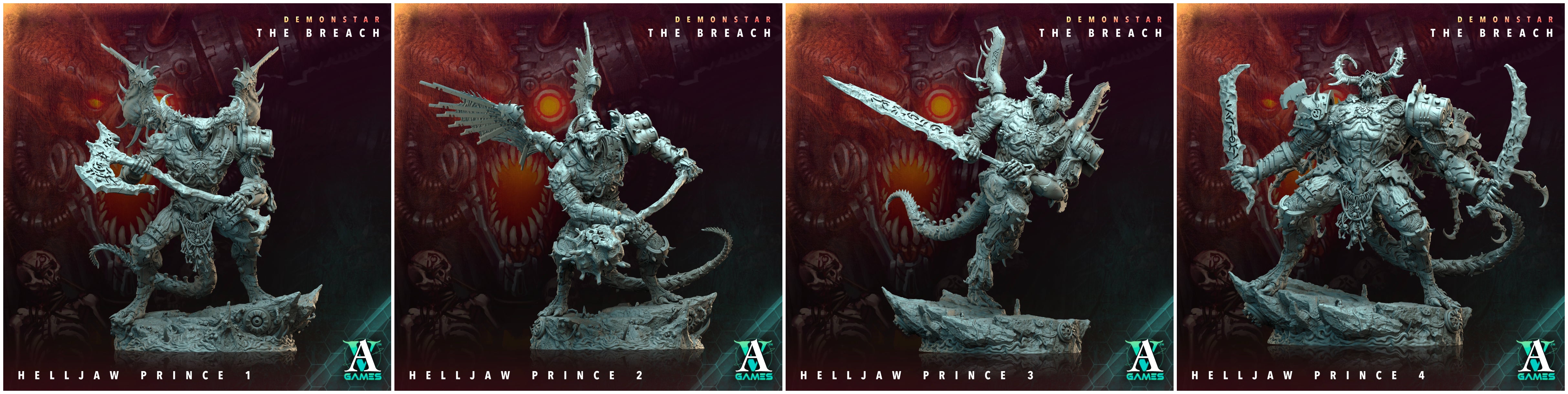 3D Printed Archvillain Games Demonstar The Breach - Helljaw Prince 28mm 32mm D&D (Online Only)
