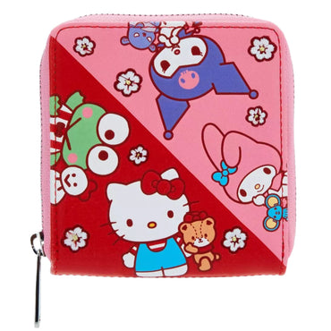 Hello Kitty & Friends Color Block Zip Around Wallet by LoungeFly (Online Order Only)