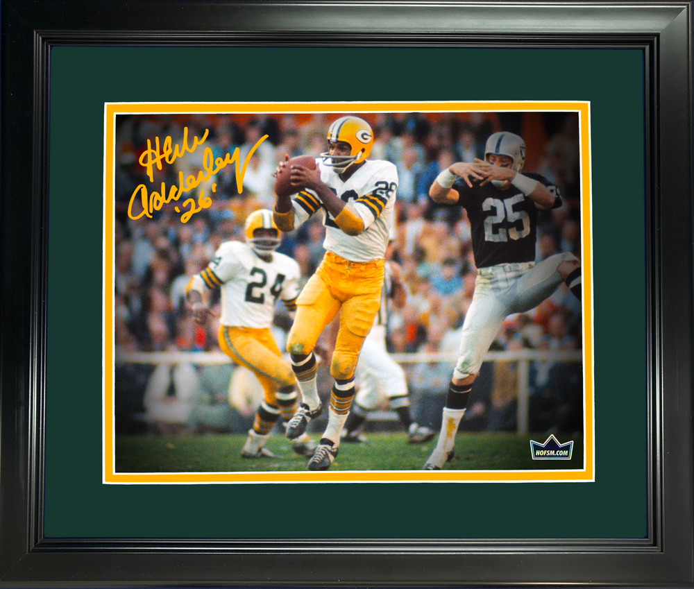 Framed Herb Adderley Green Bay Packers Facsimile Laser Engraved Signature Auto 11"x14" Football Photo HOFSM Holo (ONLINE ORDER ONLY)