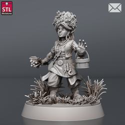 3D Printed STL Miniatures Herbalist Set 28 - 32mm War Gaming D&D (Online Only)