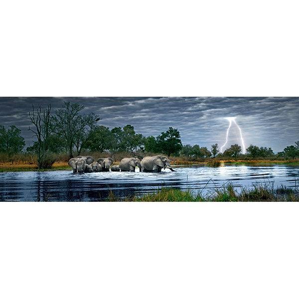 Herd of Elephants 2000 Piece Panoramic Jigsaw Puzzle Heye (ONLINE ORDER ONLY)