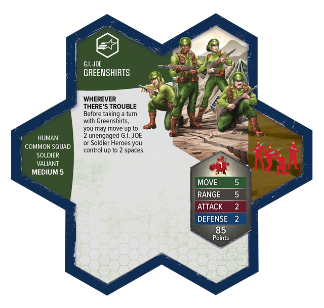 Heroscape: G.I. Joe - Greenshirts & Battle Copter Common Army Expansion