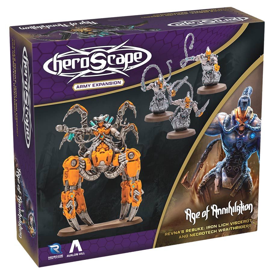 Heroscape: Revna’s Rebuke - Iron Lich Viscerot and Necrotech Wraithriders Army Expansion (ONLINE ORDER ONLY)