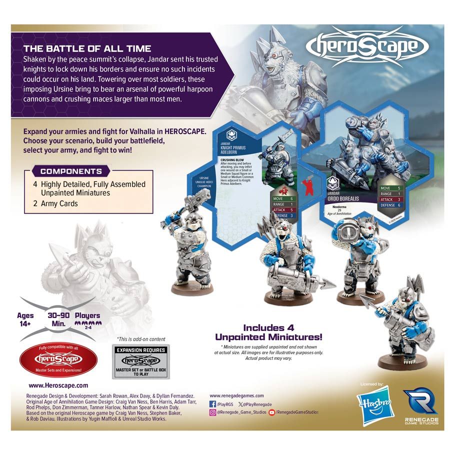 Heroscape: Rising Tide - Knight Primus Adelbern and Ordo Borealis Army Expansion (ONLINE ORDER ONLY)