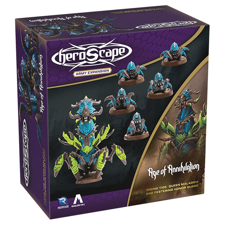 Heroscape: Rising Tide - Queen Maladrix and Festering Honor Guard Army Expansion (ONLINE ORDER ONLY)