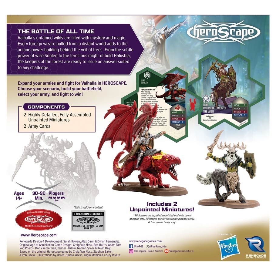 Heroscape: Rising Tide - Sonlen and Halushia, Scion of the Wild Army Expansion (ONLINE ORDER ONLY)