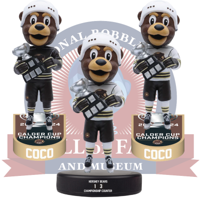 Coco the Bear Hershey Bears Mascot 2024 Calder Cup Champions Bobbleheads (ONLINE ORDER ONLY)