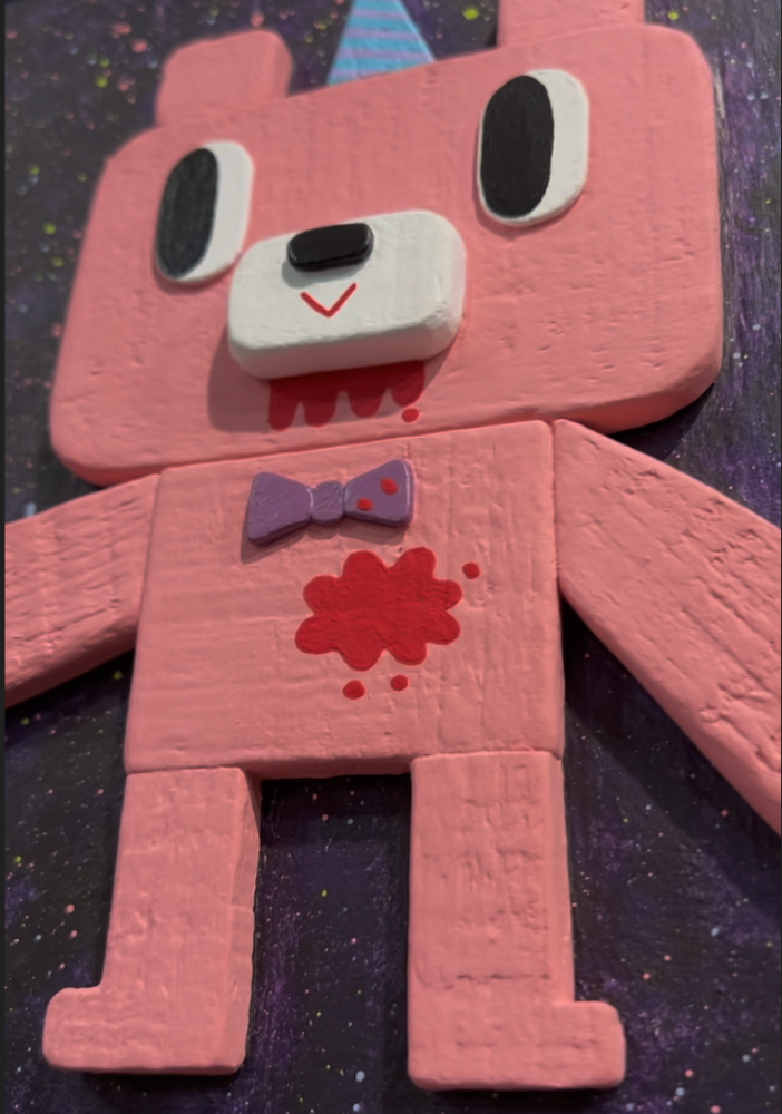 HeySoupFace - Party Bear - Original Artwork - Gloomy Bear Exhibition (ONLINE ORDER ONLY)