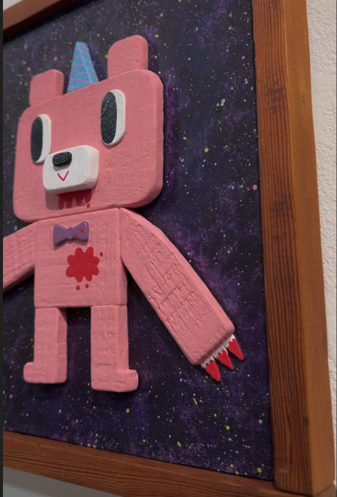HeySoupFace - Party Bear - Original Artwork - Gloomy Bear Exhibition (ONLINE ORDER ONLY)