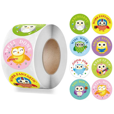 100-500pcs Animals Cartoon Stickers for Kids Toys Sticker Various Cute Owl Designs Pattern School Teacher Reward Sticker (Online Order Only)
