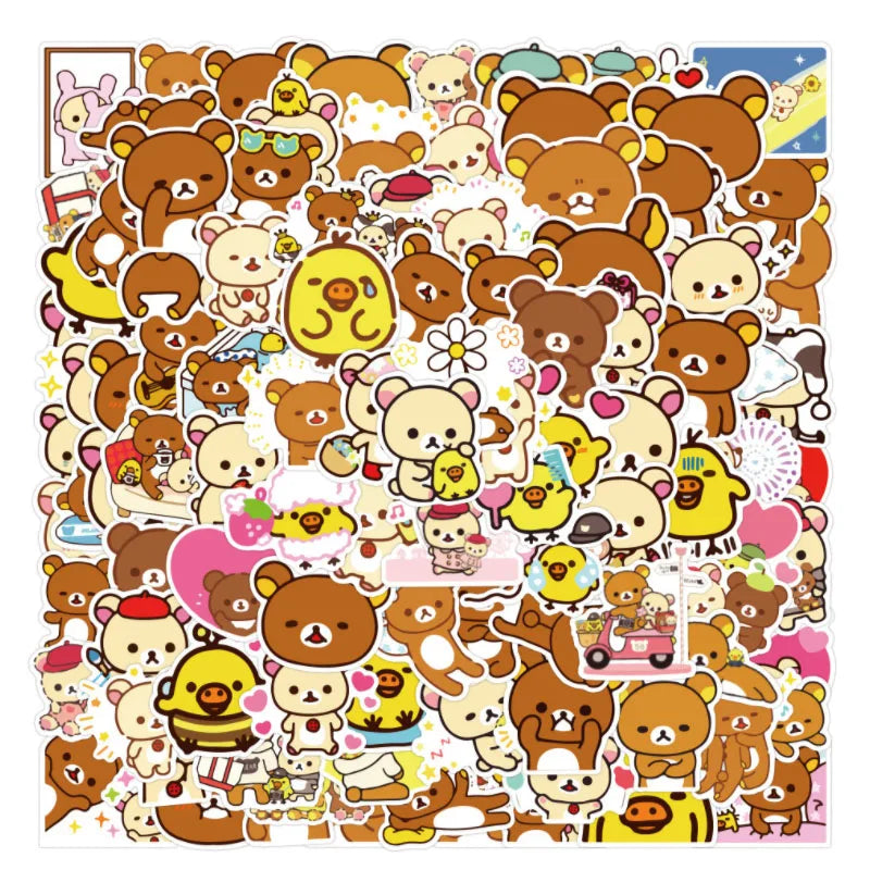 Rilakkuma Kiiroitori Stickers Pack - Cartoon Anime Decals for Phone & Laptop (Online Order Only)