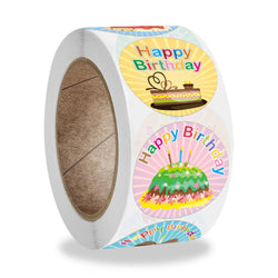 100-500pcs Happy Birthday stickers Gift packaging Sealing Label DIY Party decoration Self-adhestive Handmade Stationery Sticker (ONLINE ORDER ONLY)