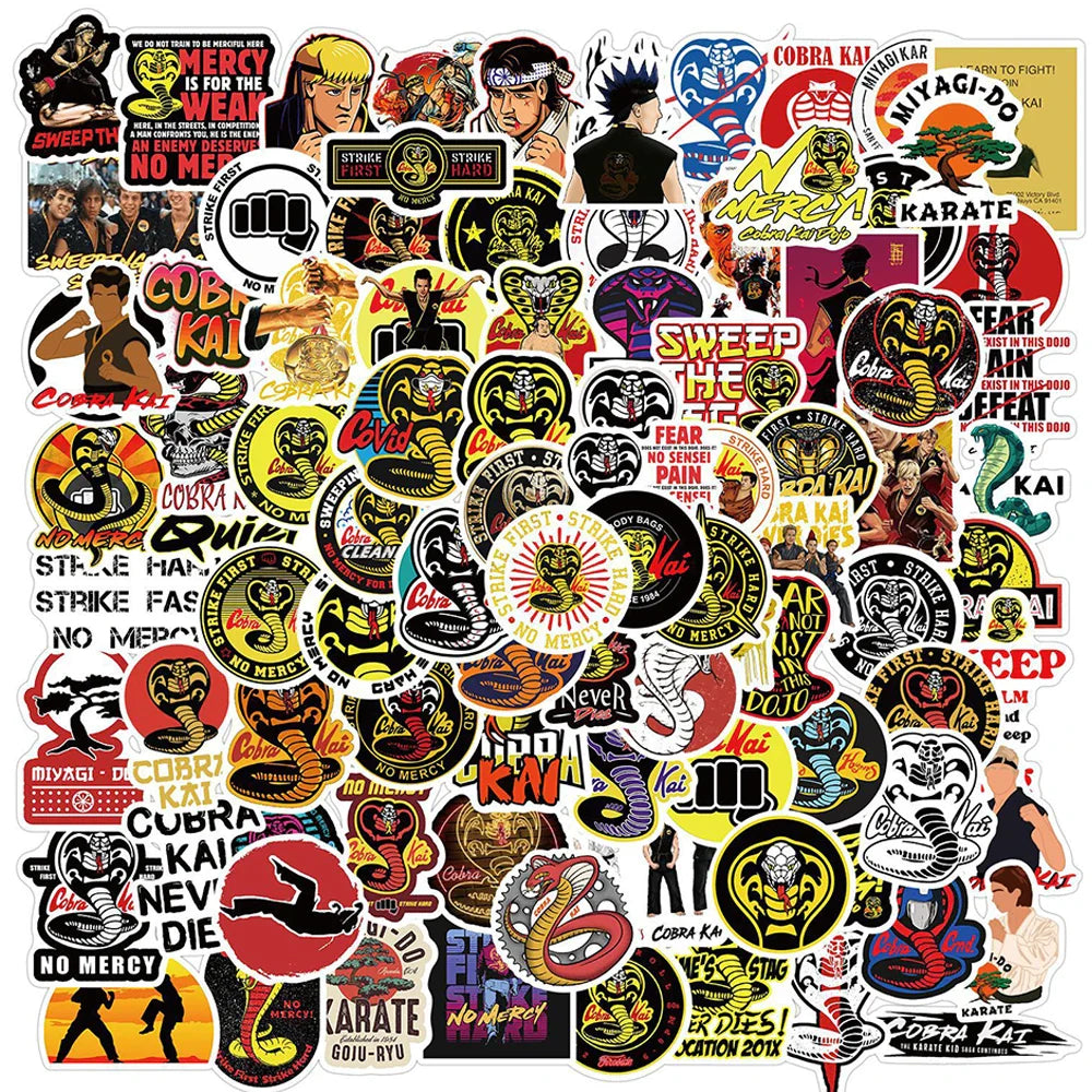 10/30/50/100 Cobra Kai TV Show Sticker Packs (ONLINE ORDER ONLY)
