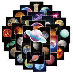 Starry Sky Planet Stickers 10/30/50PCS for Car, Bike, Luggage, Laptop, Toy Decals (ONLINE ORDER ONLY)