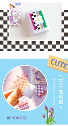40Pcs Retro Grid Animals Decorative Stickers Scrapbooking Stick Label Diary Album Stickers Kawaii Stationery Cell Phone Stickers (ONLINE ORDER ONLY)